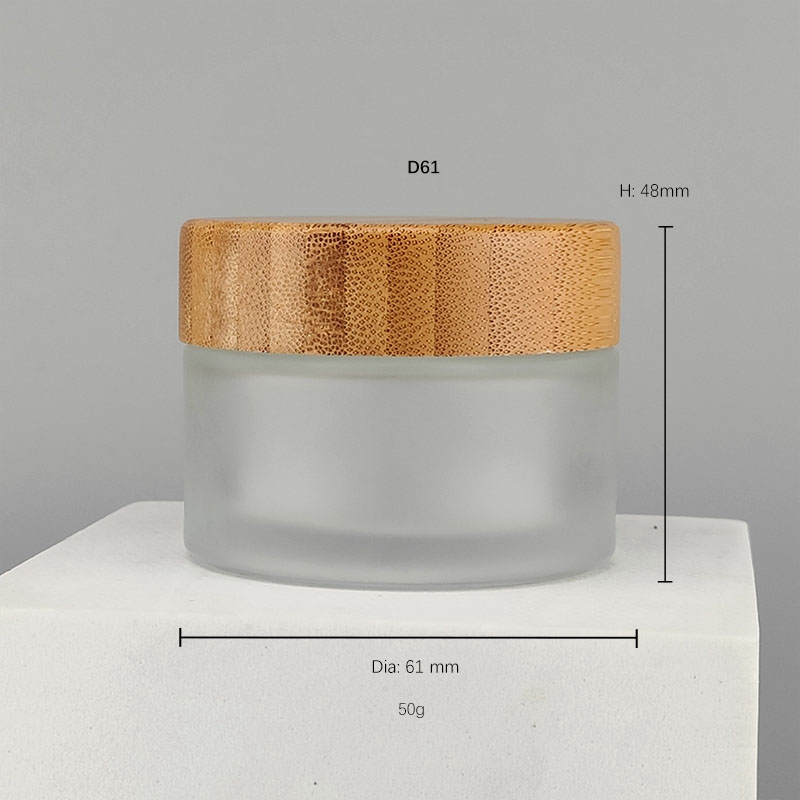 Coperchio di bambù barattolo smerigliato D61
