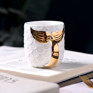 แก้วกาแฟเซรามิกรูป<span class=keywords><strong>นาง</strong></span><span class=keywords><strong>เงือก</strong></span>สำหรับ3D Newrest หูจับหางทองมีธีมมหาสมุทร - Product Image 2