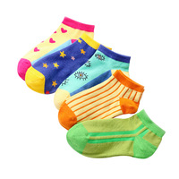 Chaussettes courtes invisibles en coton rayées à motifs étoiles et cœurs, style européen et américain, fines, absorbantes, pour femme, usage quotidien, été