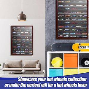 Caja de exhibición personalizada para modelos de coches con puerta de acrílico, fabricante OEM, contenedor de almacenamiento de madera para coches de juguete en miniatura, estantes con cerradura, venta al por mayor - Product Image 5