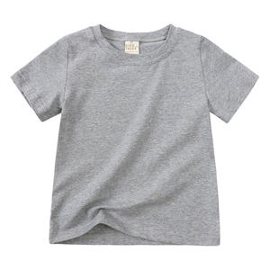 T-shirt vierge pour enfants, tricot 100% coton, Logo personnalisé, vente en gros, été, baby shower, garçon <span class=keywords><strong>et</strong></span> fille - Product Image 1