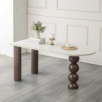 Meubles de salle à manger en vente flash, style antique, table de cuisine moderne minimaliste en bois massif, restaurant