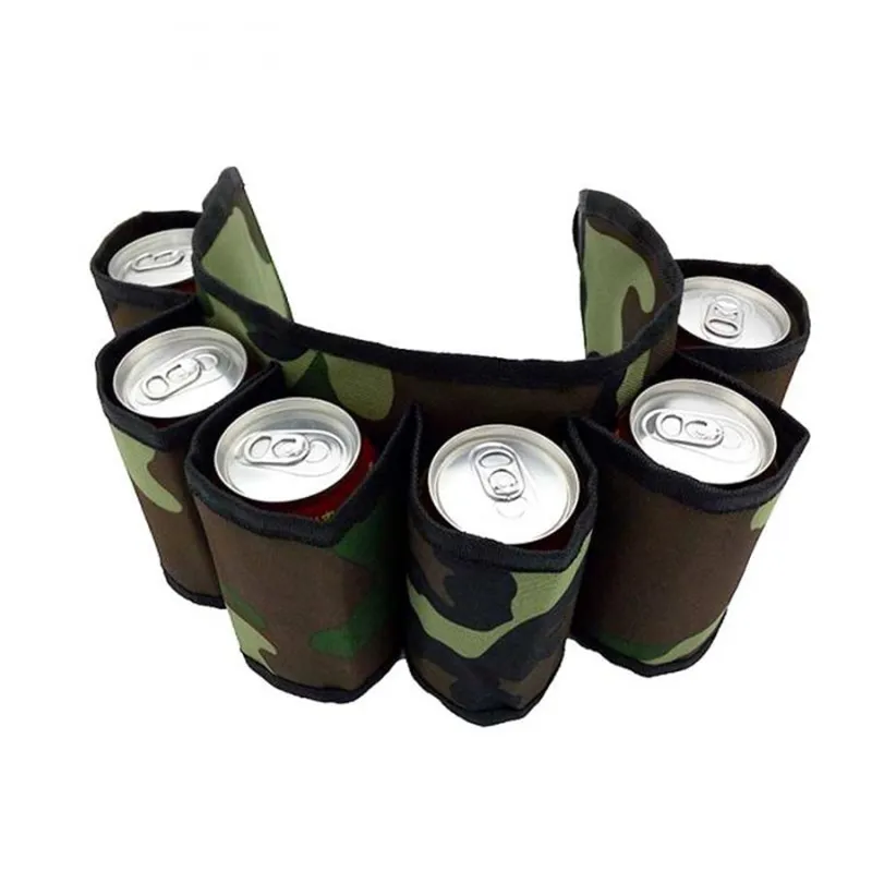 Hot Sale Personality Fashion Portable 6 Pack Beer Wine Bottle Beverage Soda Can Holster Drink Waist Bag Party Holder Belt