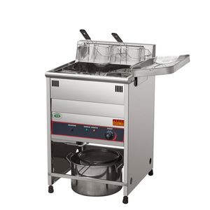 Friteuse à gaz double cuve en acier inoxydable pour poulet et autres aliments – Équipement de restauration pour boulangeries et restaurants - Product Image 4