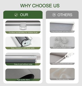 Thiết kế hiện đại không dây rèm cuốn màn và UV bảo vệ cửa sổ Shades với nhiệt cách điện vải - Product Image 3