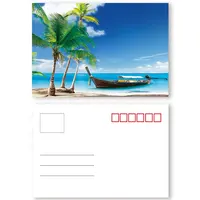 Cartão postal lenticular 3d 4x6 '', impressão com movimentação, praia, imagens 3d, cartão postal para presentes