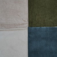 Tissu en velours côtelé 100 % coton peigné écologique, teint uni, 12*16+16/70D 51*132, pour ameublement, draperie, canapé et chemises - Vente en gros