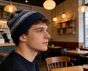 Bonnet d'<span class=keywords><strong>hiver</strong></span> pour homme en polaire respirant, idéal pour l'extérieur et les loisirs, avec impression numérique, offre spéciale, vente en gros, fournisseur de bonnets chauds - Product Image 3