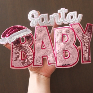 Promoção: <span class=keywords><strong>Patches</strong></span> de Roupa Bordados Grandes com <span class=keywords><strong>Glitter</strong></span> e Lantejoulas Chenille, Ecológicos, Termocolantes, para o Natal – Envio em 24 Horas (Pronta Entrega) - Product Image 1