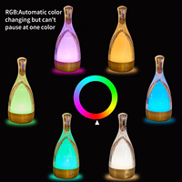 Lampes de chevet de table rechargeables RVB dorées modernes LED lampe de bureau sans fil pour le dîner de couple/table basse/restaurant/chambre à coucher
