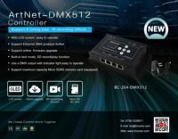 Contrôleur Artnet vers DMX512 BC-DMX4, nœud DMX pour le contrôle de l'éclairage cinétique