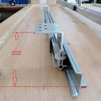 Glissière de table de cuisine et de salle à manger moderne à roulement à billes synchrone bidirectionnel à rail lourd