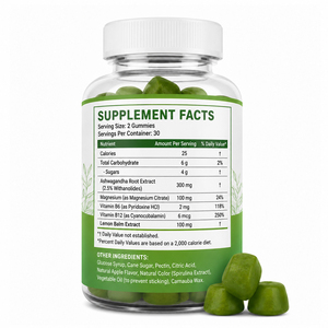 Complément alimentaire Gummies à l'Ashwagandha KSM-66 pour le soutien immunitaire et énergétique, végétalien, sans gluten, biologique - Product Image 4