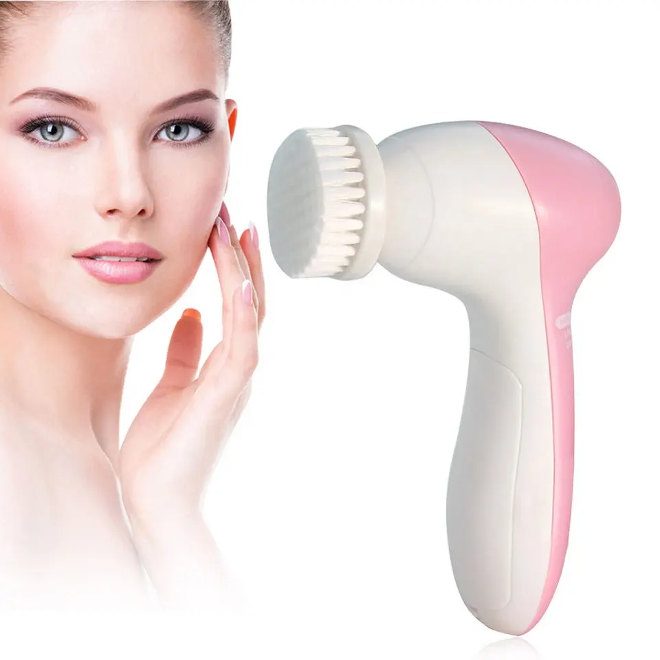Electric Facial Massage Skin Firming Facial Cleanser and Moisturizer 5 in 1 Facial Cleansing Brush