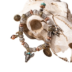 2025 Vintage Percy <span class=keywords><strong>Jackson</strong></span> Design alliage Bracelet perlé lien chaîne avec Turquoise pierre principale cadeau pour dames femmes hommes - Product Image 3