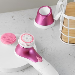 <span class=keywords><strong>Brosse</strong></span> nettoyante électrique pour le <span class=keywords><strong>visage</strong></span>, format voyage, compacte, fonctionne sur piles, idéale pour la salle de sport, l'hôtel, les vacances, facile à transporter, pas besoin de charge. - Product Image 4