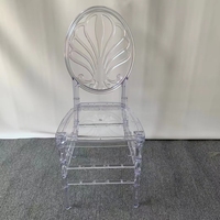 Chaise transparente en acrylique cristal ins photo, chaise de maquillage en acrylique pour banquet de mariage en plein air