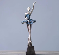 Figurine de ballerine en résine, décoration d'intérieur, sculpture décorative