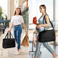Sac de sport en nylon, sac de voyage, sac de sport de loisirs, sac de yoga, sac de sport portable rose, sac de voyage, sac de sport, sac de sport à bandoulière, sac de week-end