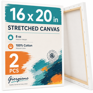 Giorgione Set di 2 Tele Pronte da Dipingere 40x50cm per Artisti, Studenti e Principianti, <span class=keywords><strong>Tela</strong></span> Stirata - Product Image 1