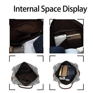 Grosir tas mingguan untuk wanita tas jinjing Travel tas Duffel kulit kanvas untuk wanita dengan kompartemen sepatu bawah - Product Image 4