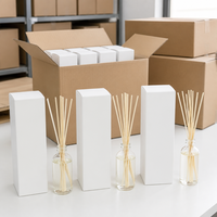 Diffuseur de parfum cylindrique sans alcool de 50 ml avec bâtonnets naturels et boîte