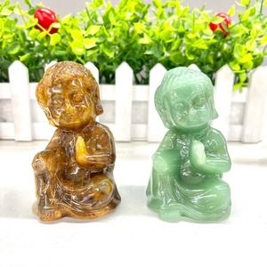 Prix d'usine, vente en gros de sculptures de <span class=keywords><strong>Bouddha</strong></span> en aventurine, pierre précieuse naturelle - Product Image 2