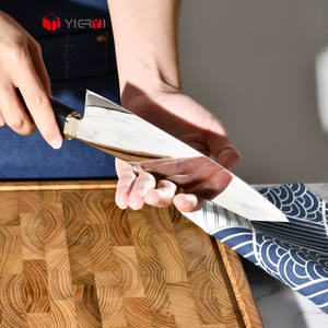 سكين مطبخ ياباني عالي الجودة مصنوع حسب الطلب من فولاذ M390، سكين شيف من الفولاذ المقاوم للصدأ مع مقبض خشبي - Product Image 5