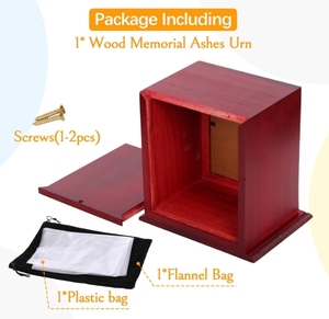 Urne Cinerarie in Legno all'Ingrosso con Portafoto per Animali Domestici Scatola Ceneri per Gatto e Cane Forniture Funebri Commemorative Cofanetto per Conservazione Ceneri Animali - Product Image 4