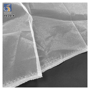 YX291 Blanco puro 40A 26gsm Alta calidad 100% Poliéster Glimmer Tela de malla de red brillante para ropa - Product Image 3