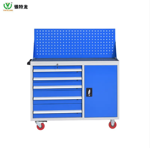 Atelier moderne grande capacité multi-fonction 4 tiroirs porte unique boîte à outils réparation automatique matériel chariot <span class=keywords><strong>de</strong></span> rangement armoire <span class=keywords><strong>de</strong></span> garage - Product Image 3