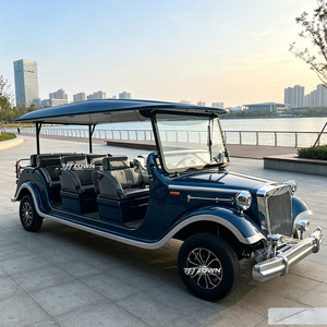 Voiture électrique à quatre roues certifiée CE, style antique et vintage, pour le tourisme, bus de tourisme classique à basse vitesse pour le transport des touristes dans les zoos et les attractions. - Product Image 1