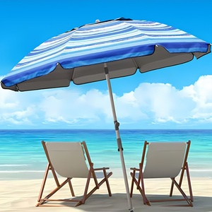 Sunshade Outdoor Small Patio Beach Umbrella Yellow Cabana Straight Manual Opening All-Season - Product Image 1