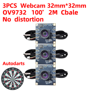 OV9732 1MP 100 graden vervormingsvrije USB-cameramodule 1280x720 3 stuks met 2 meter kabel voor automatisch dart-scorensysteem - Product Image 3