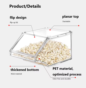 Pet Nut Lưu Trữ <span class=keywords><strong>Container</strong></span> Số Lượng Lớn Thực Phẩm Dispenser Stackable Kẹo Bin Cho Kẹo Nhựa Khô Thực Phẩm Dispenser Cho Siêu Thị Nguồn Cung Cấp - Product Image 5