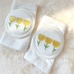 Niños gateando seguridad transpirable antideslizante suave punto bebé pequeño lindo Brace algodón rodillera mangas calcetines conjunto - Product Image 3