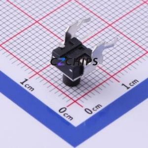 TS-1093A-A8B3-D2 Tactile Switch Through hole,6x6mm Switch Single Pole Single Throw Round Button Right Angle Insert 6mm - Product Image 2