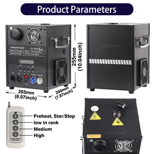 2pcs một bộ 750W lạnh tia lửa Máy đám cưới DJ bên sân khấu lạnh Sparkler máy điều khiển từ xa lạnh đài phun nước tia lửa máy - Product Image 3