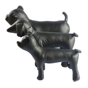 1 pièce Mannequins en cuir PU, 3 tailles, modèles de chiens en position debout, pour présentation en animalerie - Product Image 3