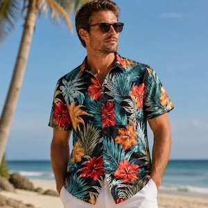 Camisas Hawaianas de Diseño Personalizado, Ropa de Playa de Manga Corta de Secado Rápido, Ropa de Verano Tropical, Camisa Hawaiana Aloha para Hombre - Product Image 3
