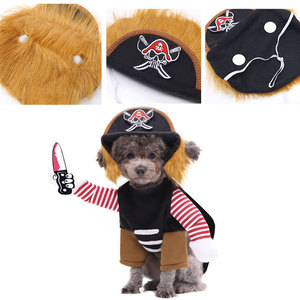 Disfraz de perro pirata con capucha para Golden Retriever, Bulldog Francés, ropa de Halloween para mascotas, atuendo divertido para todas las estaciones - Product Image 2