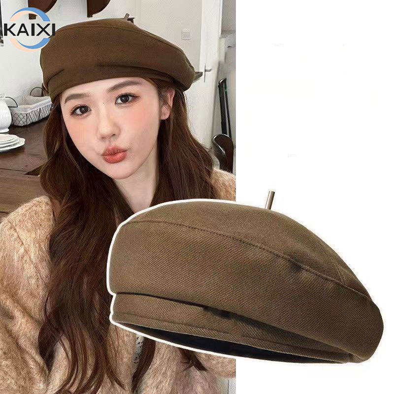 Tide Brand Beret Women's Autumn Winter Painter Hat Octagonal Beret
