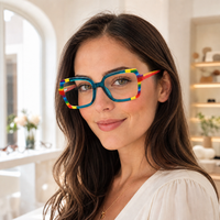 Montures optiques en acétate laminé coloré Resda RSD8056 2026 – Lunettes de vue de haute qualité et tendance pour femmes