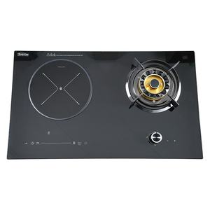 Cuisinière à <span class=keywords><strong>gaz</strong></span> double brûleur, encastrable ou sur table, un <span class=keywords><strong>gaz</strong></span> et un électrique, économie d'énergie, allumage électronique par impulsion, 4000W+, noir - Product Image 5