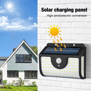 Lámpara Solar de Pared con 134 LED, Sensor Inductivo, Iluminación Exterior Impermeable para Jardín - Product Image 4
