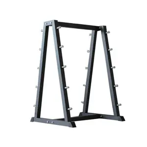 Commerciële Fitnessapparatuur Vaste Verticale Gym Barbell Korte Opslag Bar Rekken Plaat Vaste Barbell Houder Rack