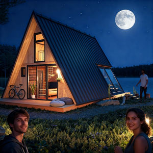 XULV Driehoekig Huis Modern Ecologisch Buitenspeelhuis Kinderen Houten Speelhuis Prefab Huis - Product Image 5