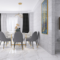Carreaux de sol et de mur en porcelaine polie et émaillée 600*600mm pour salon intérieur à prix avantageux