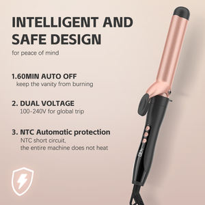 MeStar <span class=keywords><strong>Rizador</strong></span> de Pelo Profesional 2 en 1 con Revestimiento Cerámico, Plancha Onduladora de Iones Negativos de 19, 25, 32, <span class=keywords><strong>38</strong></span>, 50 <span class=keywords><strong>mm</strong></span> - Product Image 2