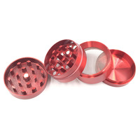Accessoires pour fumeurs Lvhe 4 Part 40mm 50mm 55mm 63mm Zinc Metal Manuel Herb Grinder